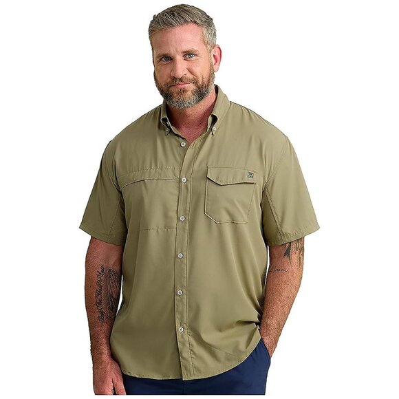 Tide Point Solid Short Sleeve Shirt, Button Down for Men Overland Trek